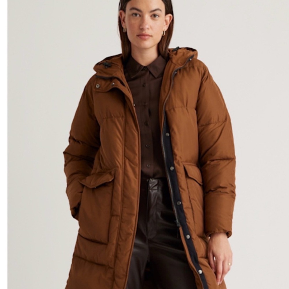 Quince Chestnut Puffer Coat